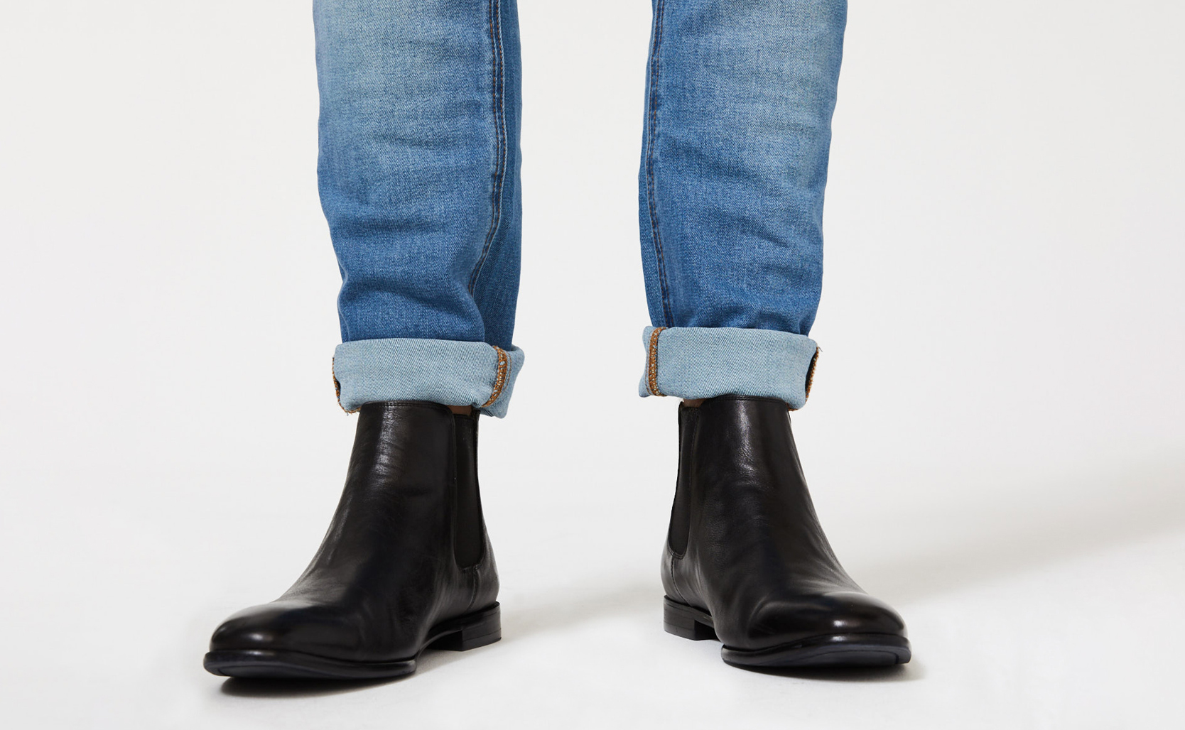 Rolled jeans cheap and boots